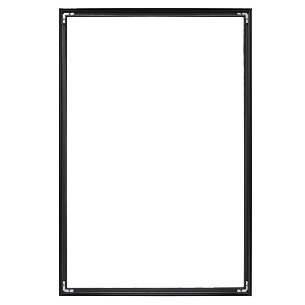 Aspen Slim Black Fabric Frames - Wall Mounted (19MM SEG Extrusion)  - Saver — Hardware Only